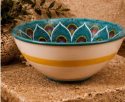 Intreccio Deep Soup/Pasta Bowl – in Teal - Tavola Piena - Deep Soup/Pasta Bowl