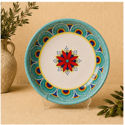 Intreccio Deep Soup/Pasta Bowl – in Teal - Tavola Piena - Deep Soup/Pasta Bowl