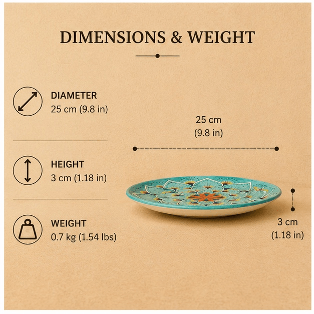Intreccio Salad Plate, in Teal - Tavola Piena - Salad Plate