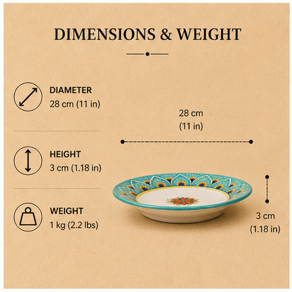 Intreccio Rimmed Soup/Pasta Bowl, Teal - Tavola Piena - Rimmed Soup/Pasta Bowl