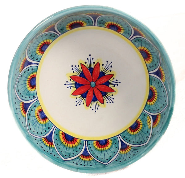 Intreccio Deep Soup/Pasta Bowl – Teal - Tavola Piena - Deep Soup/Pasta Bowl