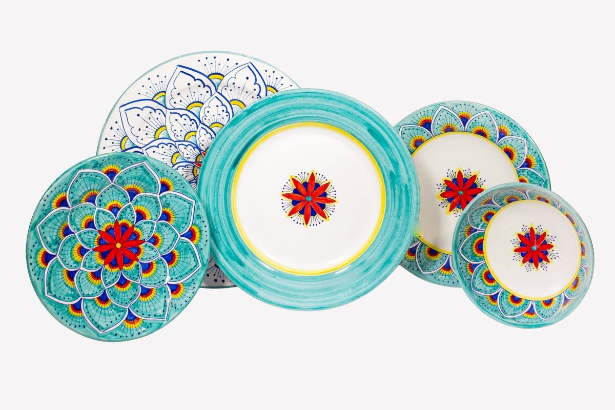 Intreccio Place Setting in Teal - Tavola Piena - Placesetting