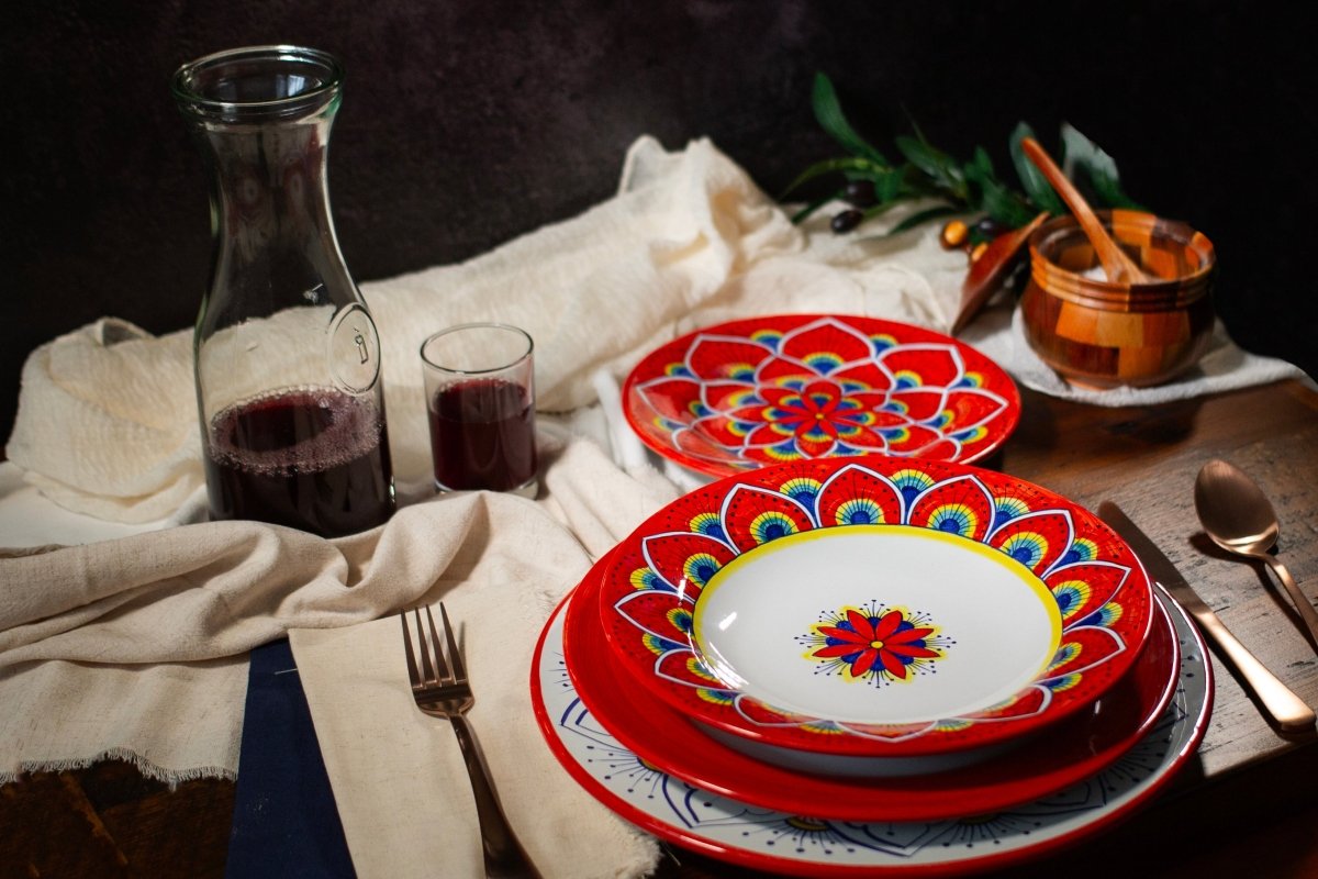 Intreccio Place Setting in Red - Tavola Piena - Placesetting