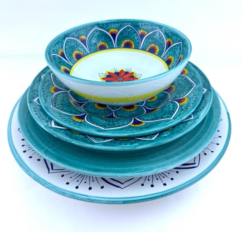 Intreccio Deep Soup/Pasta Bowl – Teal - Tavola Piena - Deep Soup/Pasta Bowl