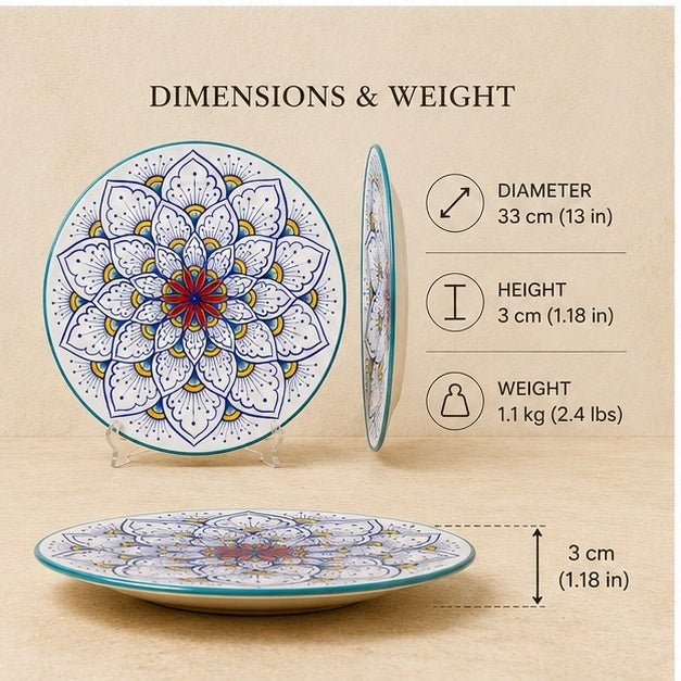 Intreccio Charger Plate, in Teal - Tavola Piena - Charger