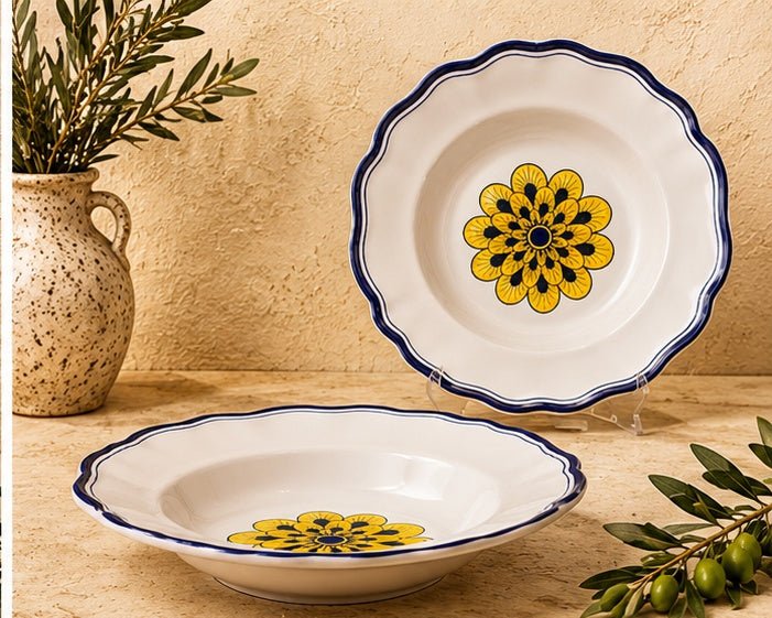 Stratificata Rimmed Soup Bowl - Tavola Piena - Rimmed Soup/Pasta Bowl