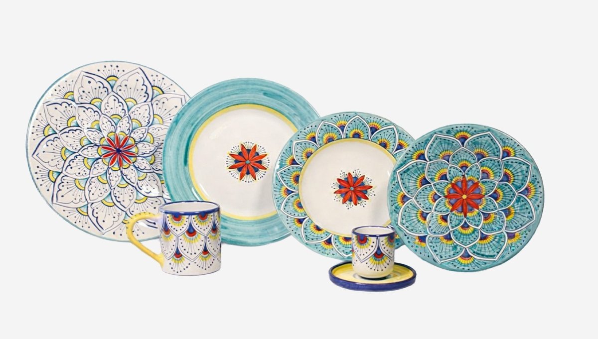 Intreccio Place Setting in Teal - Tavola Piena - Placesetting