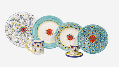 Intreccio Place Setting in Teal - Tavola Piena - Placesetting