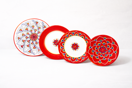 Intreccio Service for One in Red (4-Piece Place Setting)