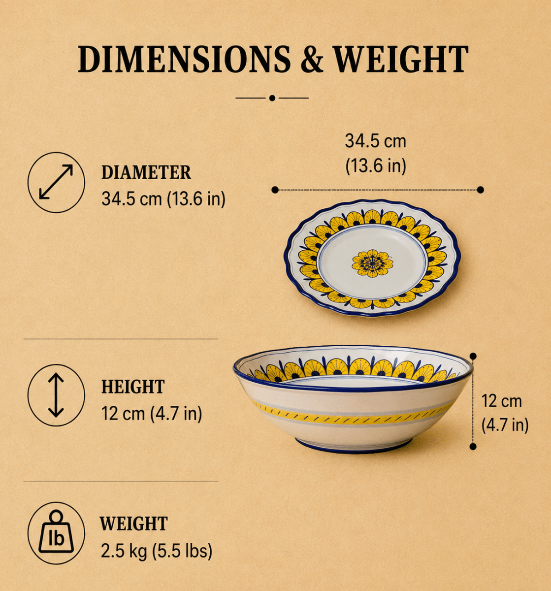 Stratificata Large Serving Bowl - Tavola Piena - Serving Pieces