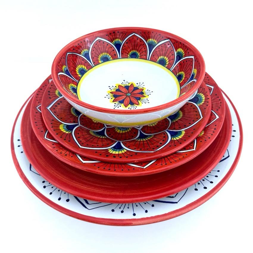 Intreccio Deep Soup/Pasta Bowl – Red - Tavola Piena - Deep Soup/Pasta Bowl