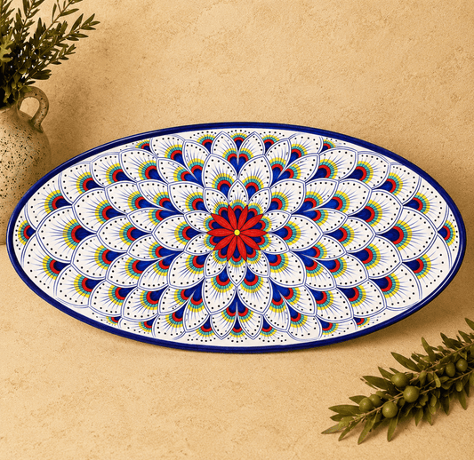 Intreccio Oval Serving Platter in White - Tavola Piena - Serving Pieces